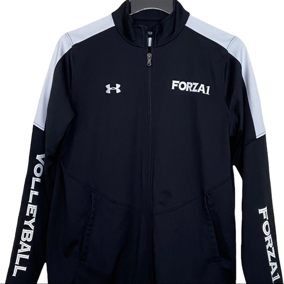 FORZA 1 Volleyball Warmup Jacket Black and White Size Medium - Picture 1 of 5